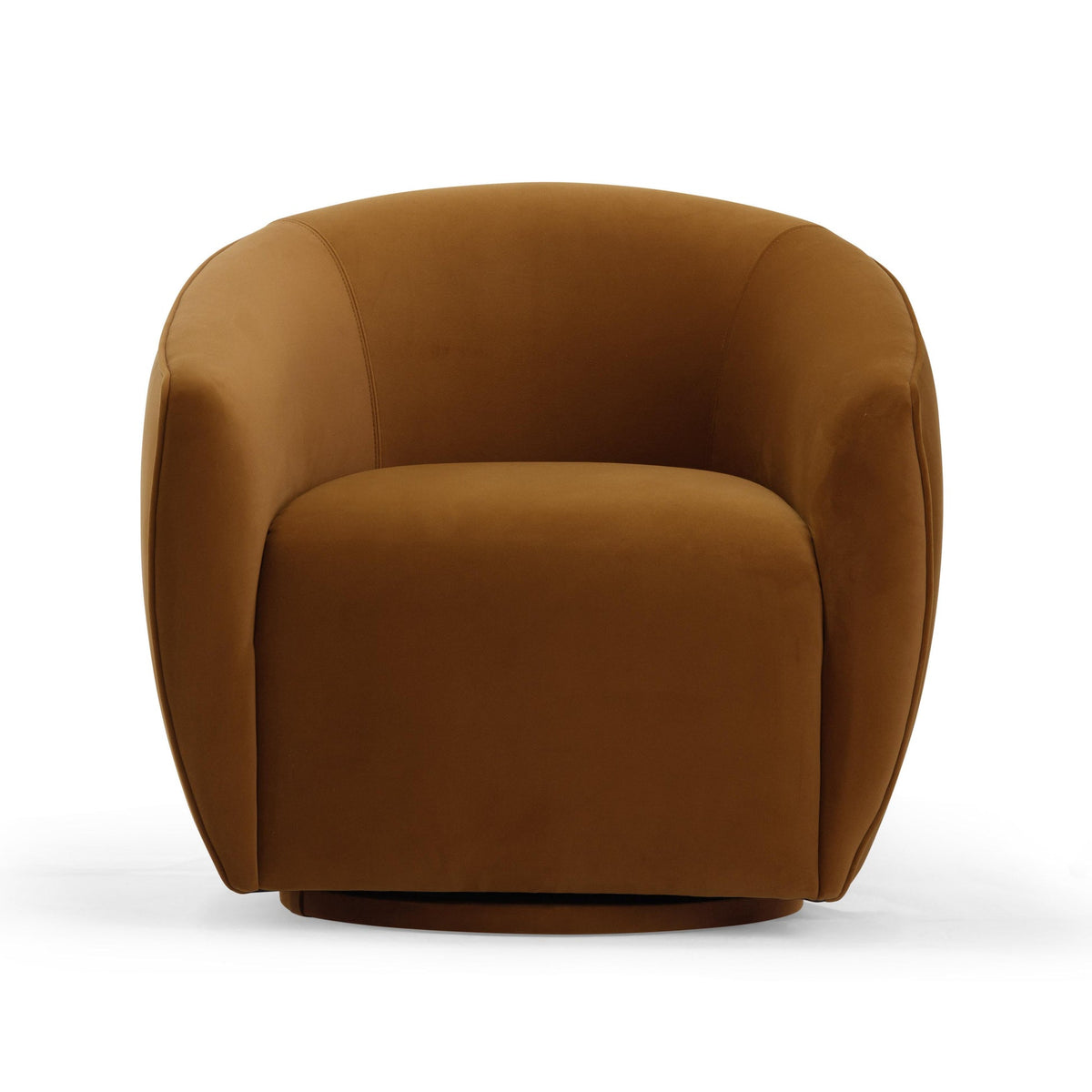 Jordan Cognac Velvet Swivel Chair | BeBoldFurniture