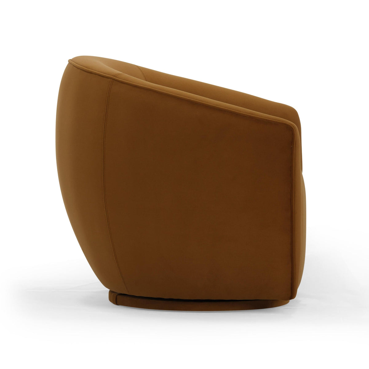 Jordan Cognac Velvet Swivel Chair | BeBoldFurniture