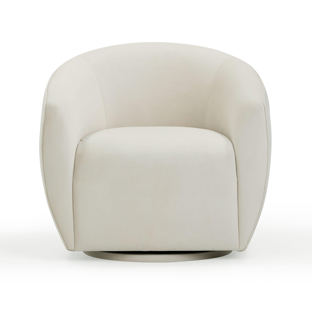 Jordan Cream Velvet Swivel Chair | BeBoldFurniture