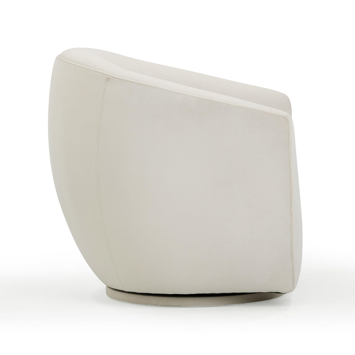 Jordan Cream Velvet Swivel Chair | BeBoldFurniture