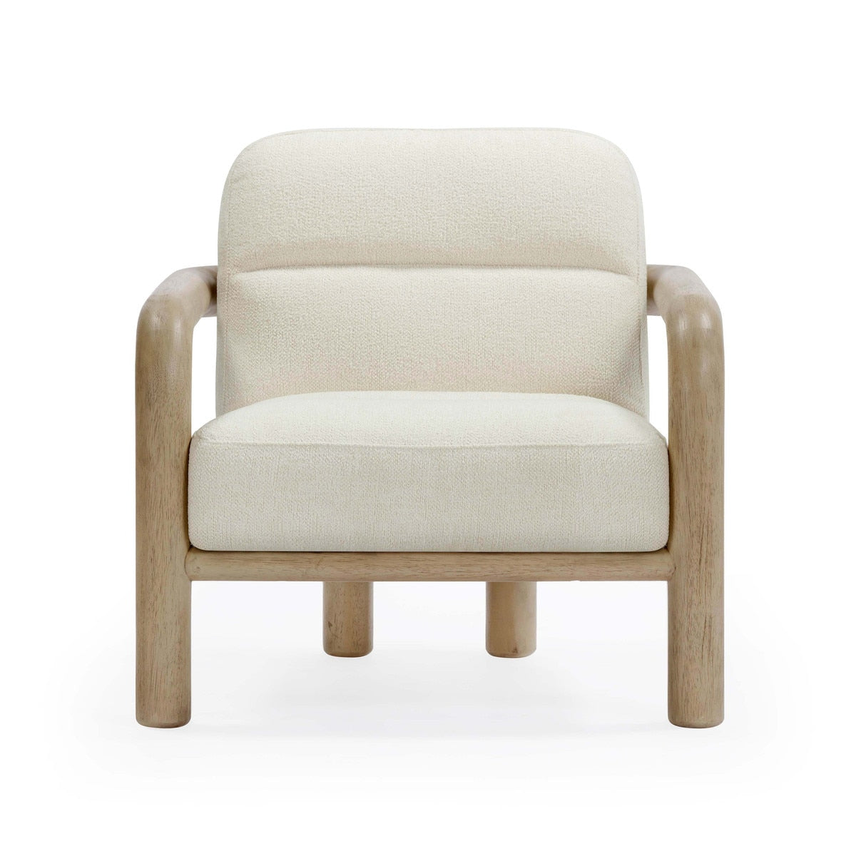 Bekah Cream Texture Weave Accent Chair | BeBoldFurniture