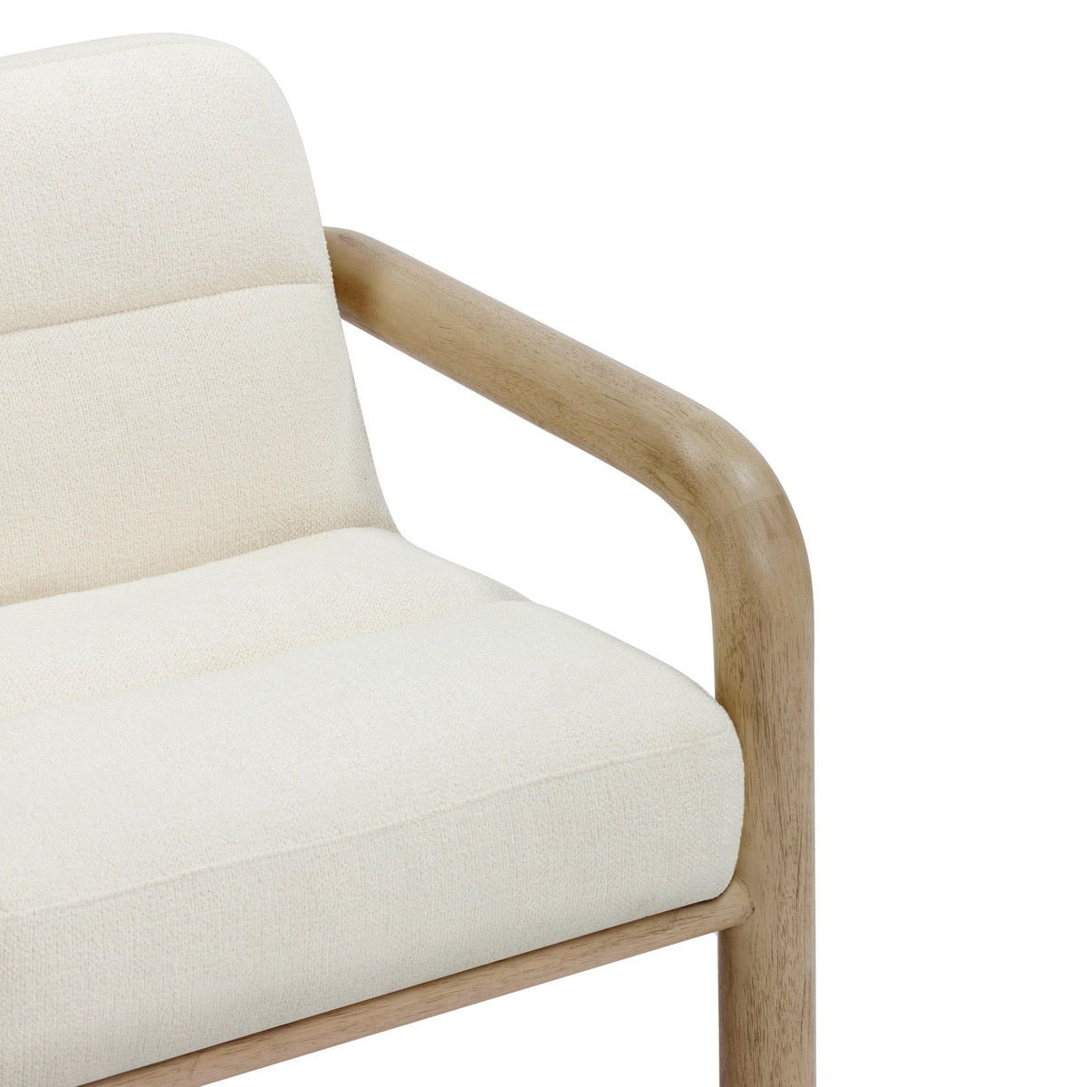 Bekah Cream Texture Weave Accent Chair | BeBoldFurniture