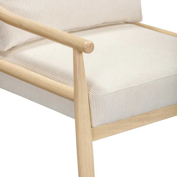 Dixie Cream Performance Corduroy Accent Chair | BeBoldFurniture