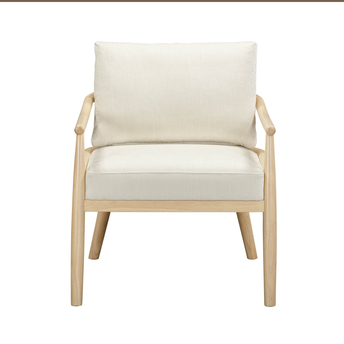 Dixie Cream Chenille Velvet Accent Chair | BeBoldFurniture