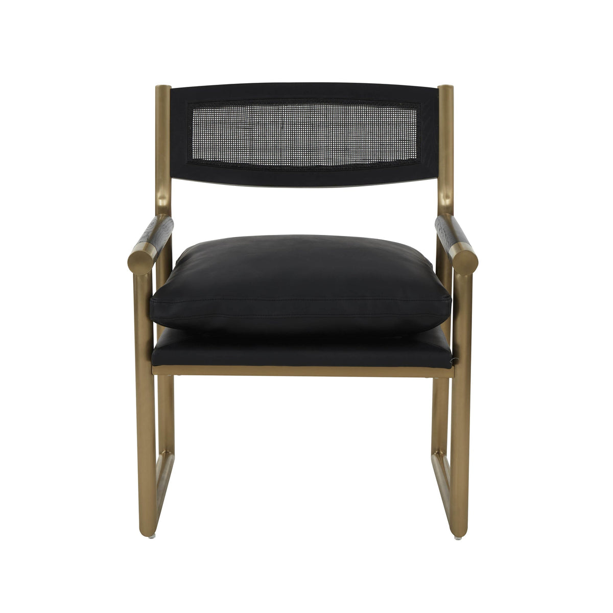 Harlow Black Vegan Leather Armchair | BeBoldFurniture