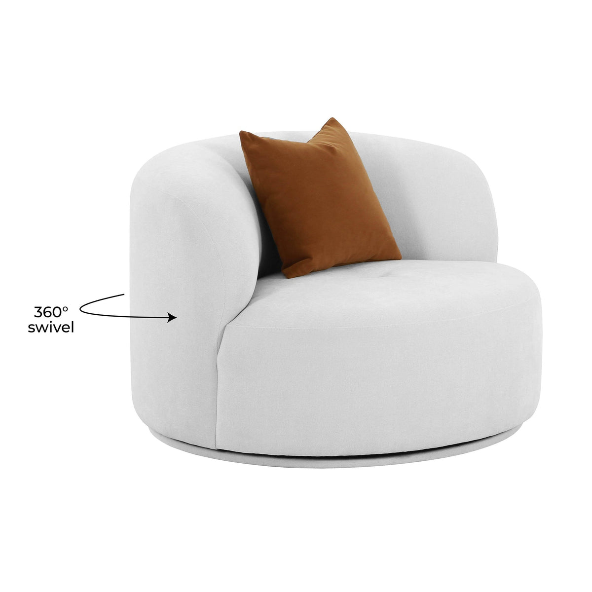 Fickle Grey Velvet Swivel Chair | BeBoldFurniture