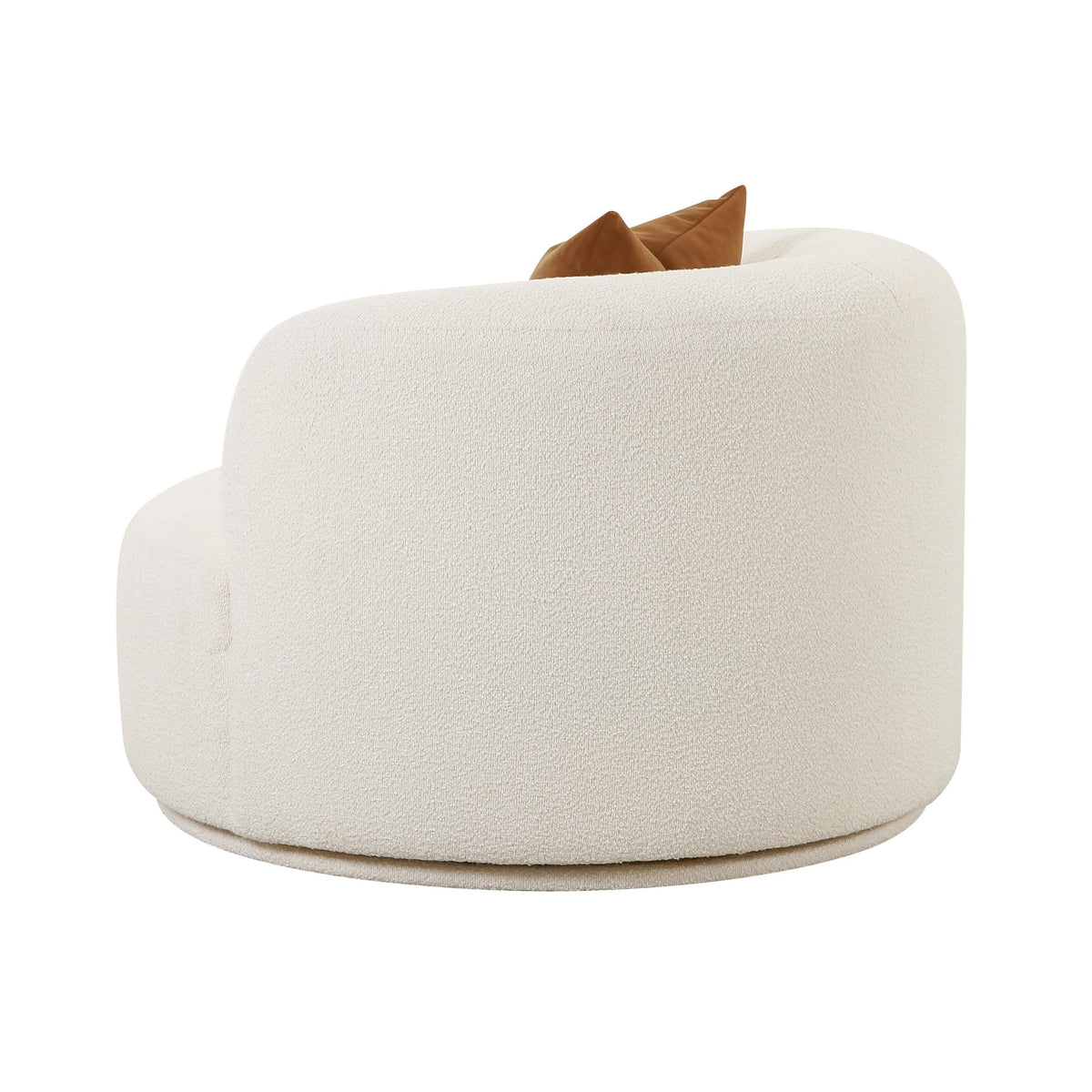 Fickle Cream Boucle Swivel Chair | BeBoldFurniture