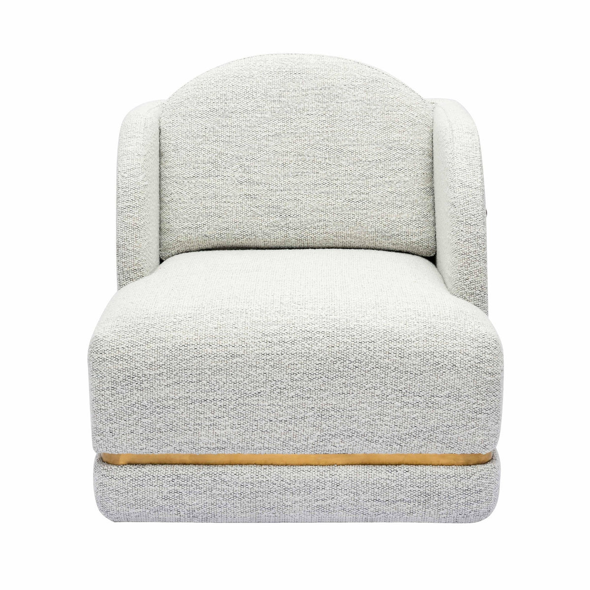 Earl Nubby Cotton White Chenille Accent Chair | BeBoldFurniture