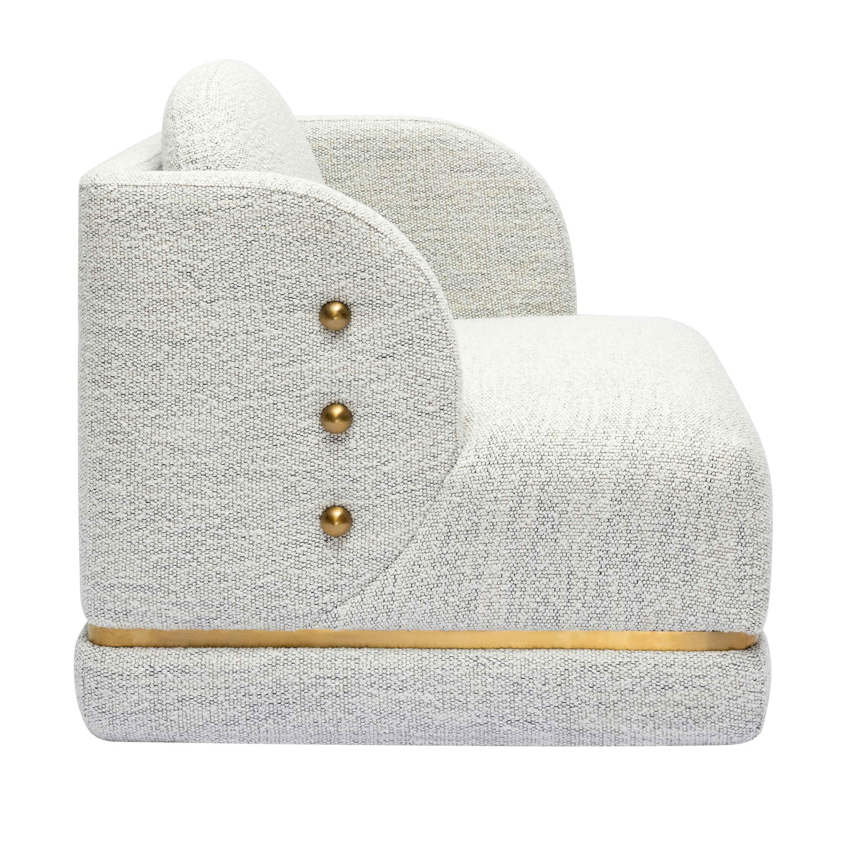 Earl Nubby Cotton White Chenille Accent Chair | BeBoldFurniture