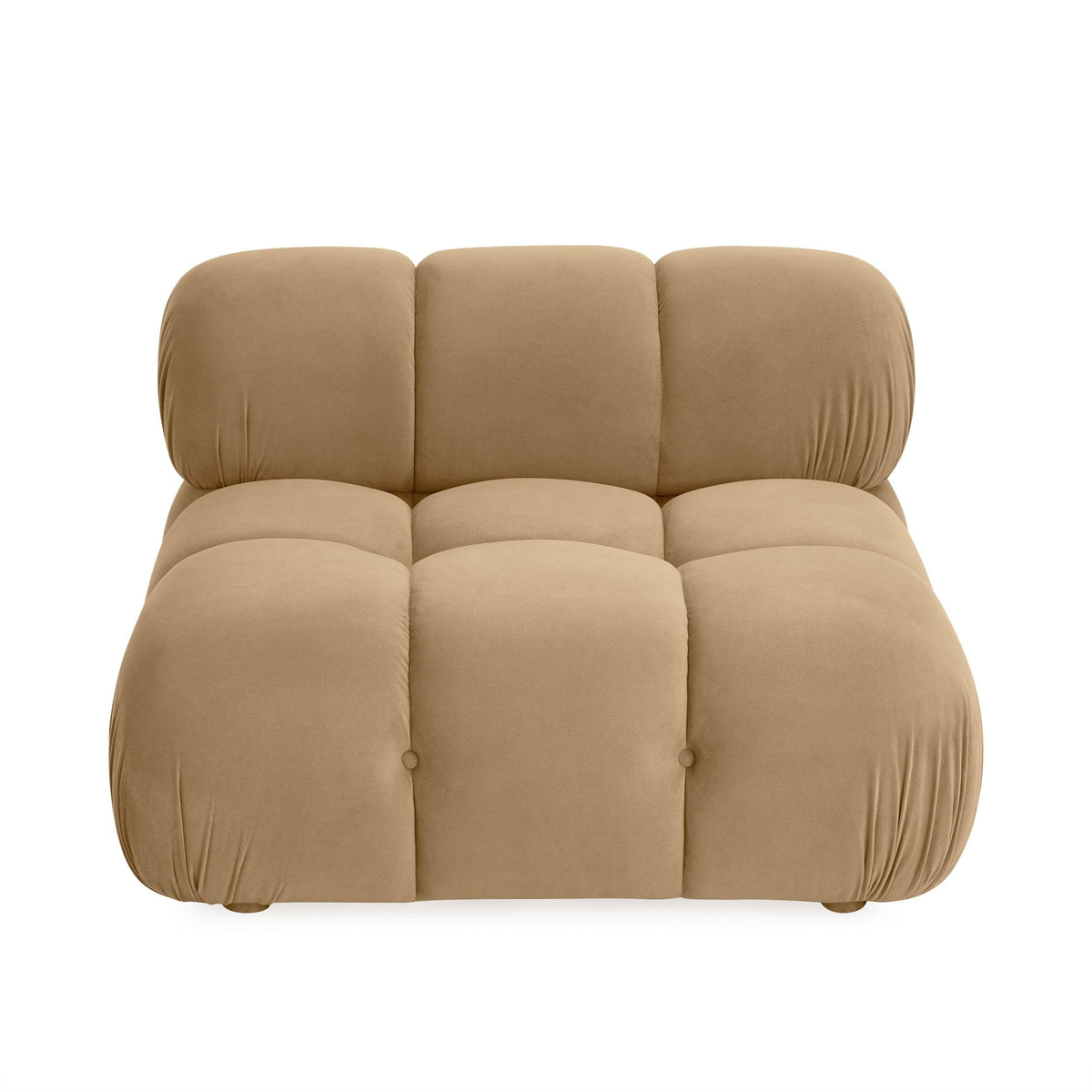 Calliope Cafe Au Lait Performance Velvet Modular Armless Chair | BeBoldFurniture