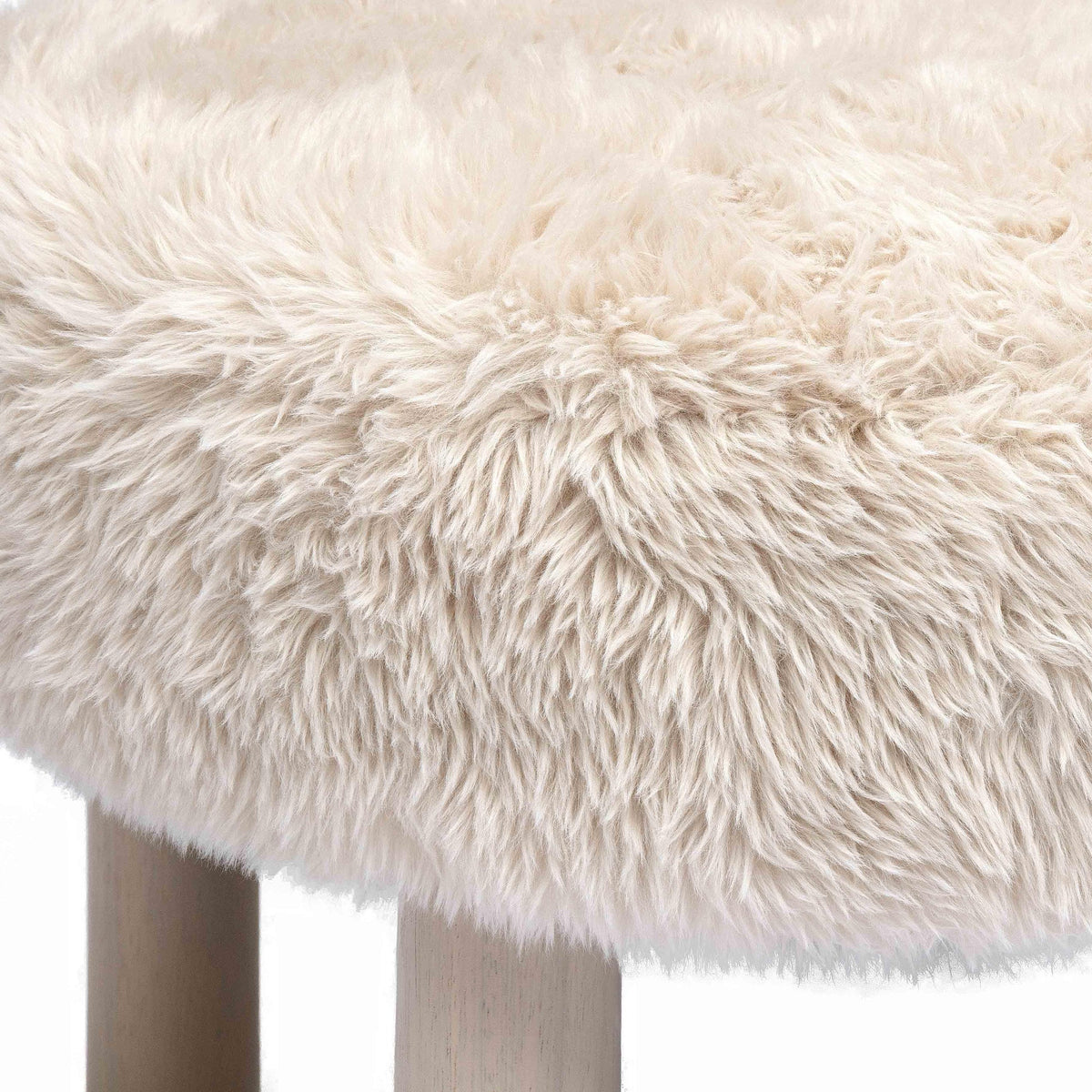 Carmel Natural Vegan Shearling Accent Chair | BeBoldFurniture