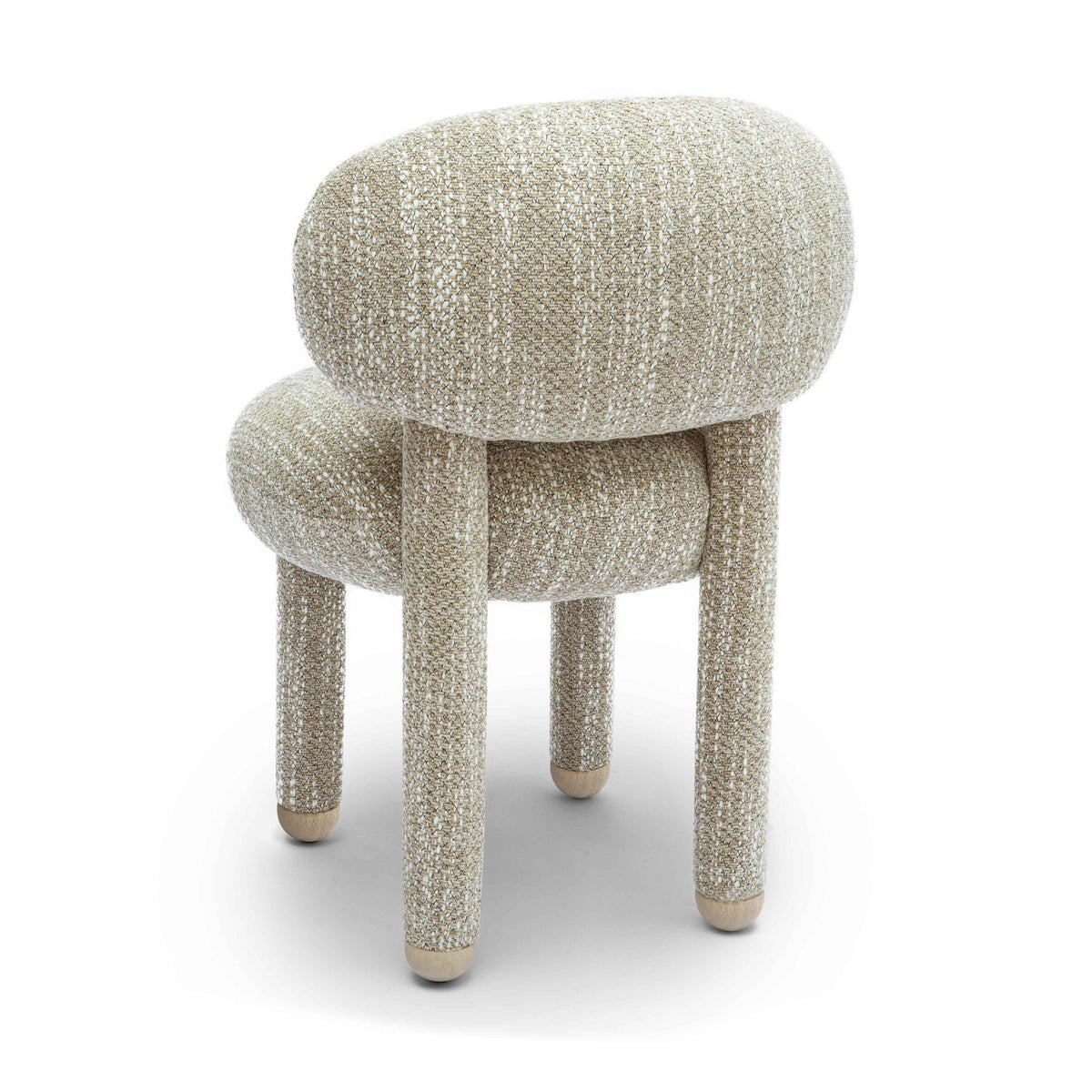 Manu Beige Nubby Performance Fabric Side Chair | BeBoldFurniture