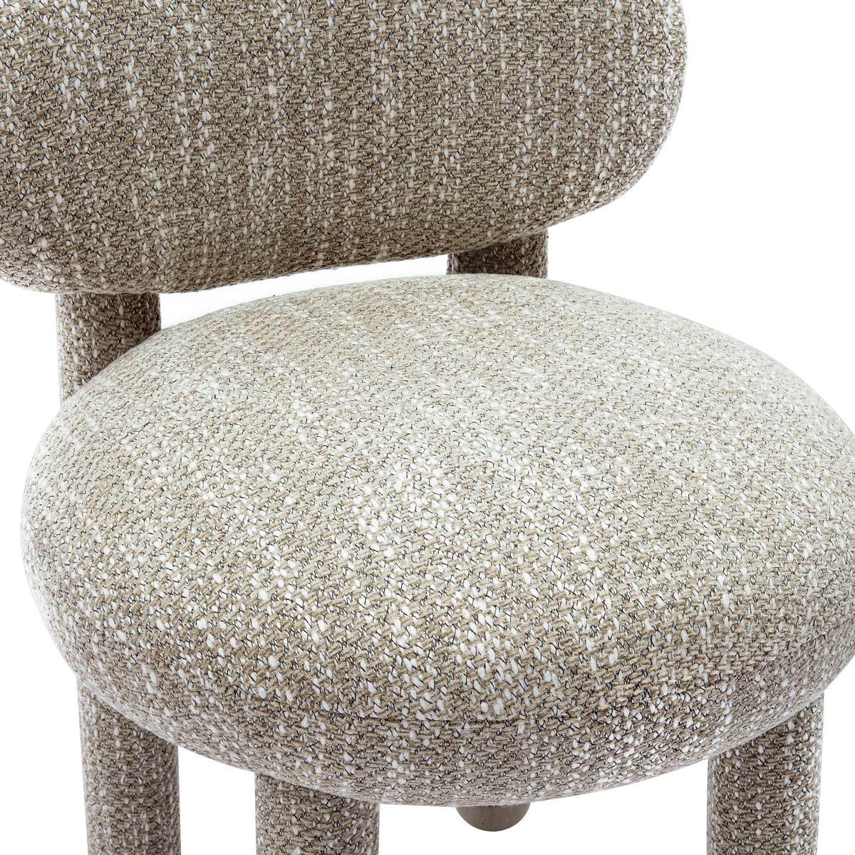 Manu Beige Nubby Performance Fabric Side Chair | BeBoldFurniture