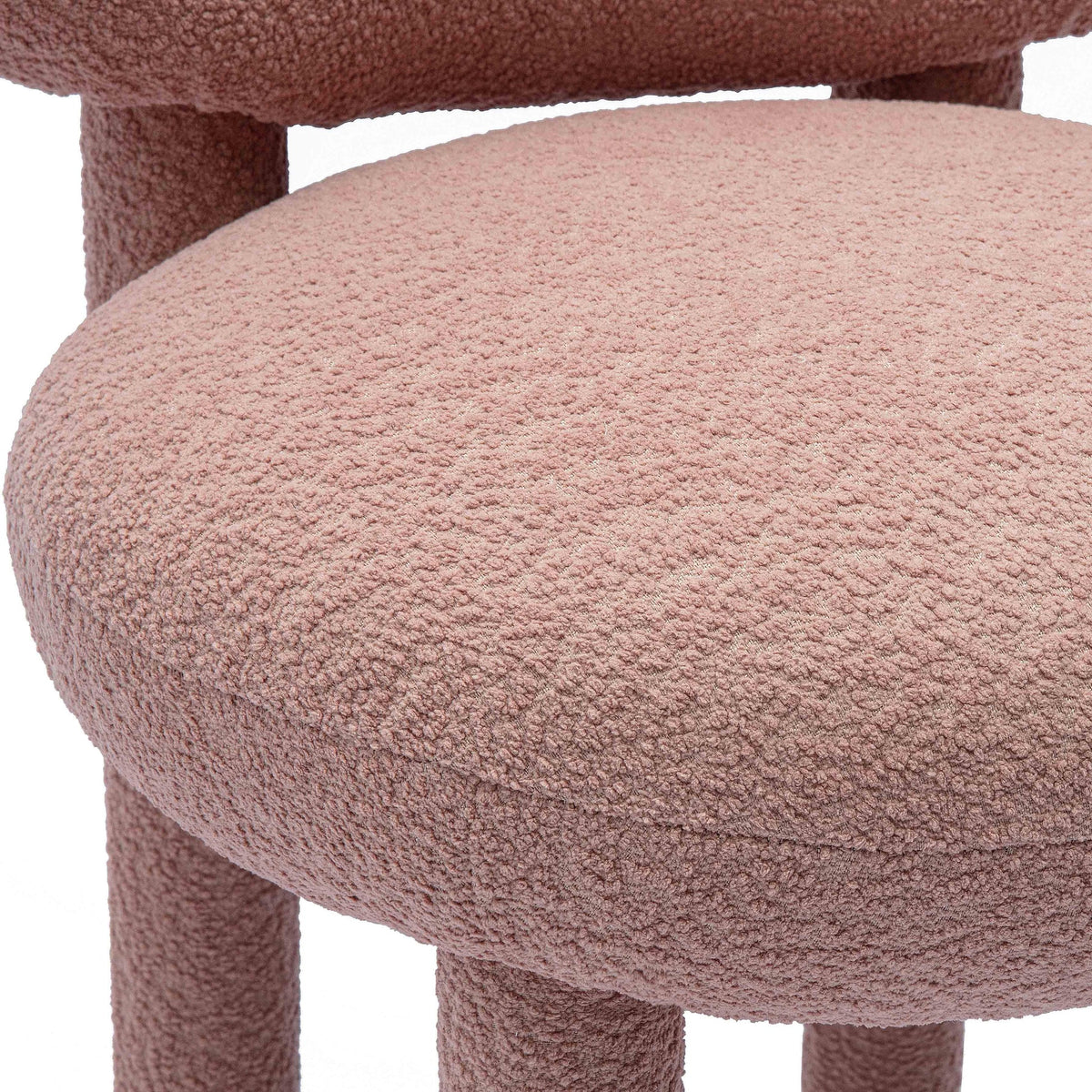 Manu Rose Pink Performance Boucle Side Chair | BeBoldFurniture