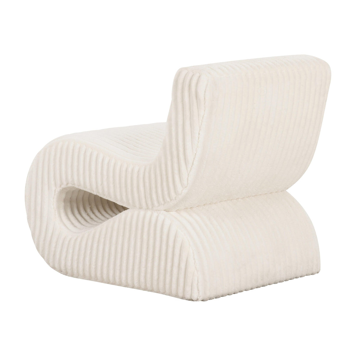 Senna Cream Oversized Corduroy Accent Chair | BeBoldFurniture