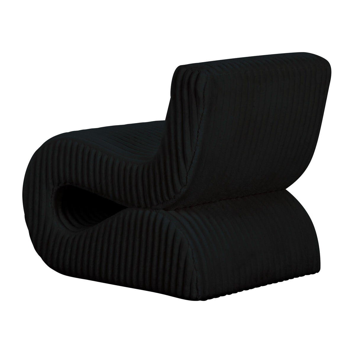 Senna Black Oversized Corduroy Accent Chair | BeBoldFurniture