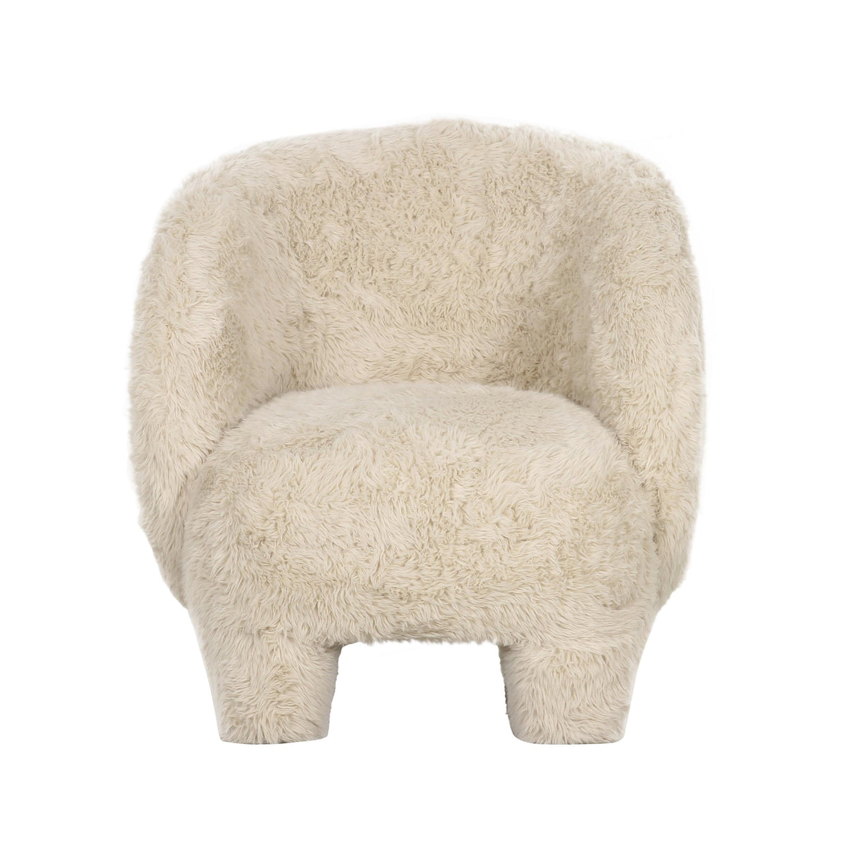 Kiki Natural Vegan Shearling Accent Chair | BeBoldFurniture