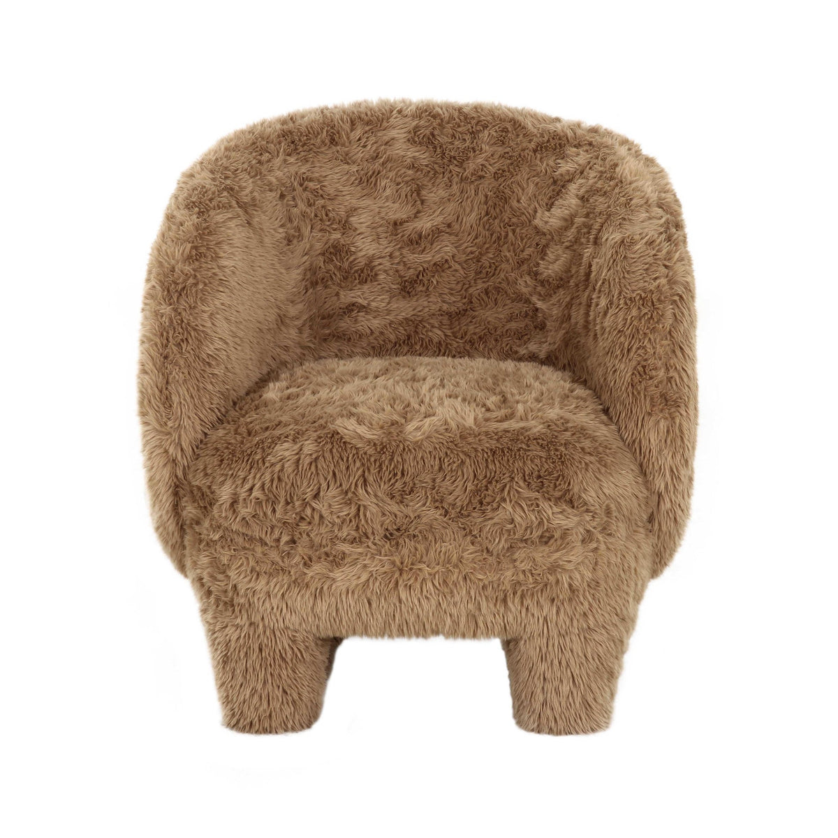 Kiki Dark Taupe Vegan Shearling Accent Chair | BeBoldFurniture