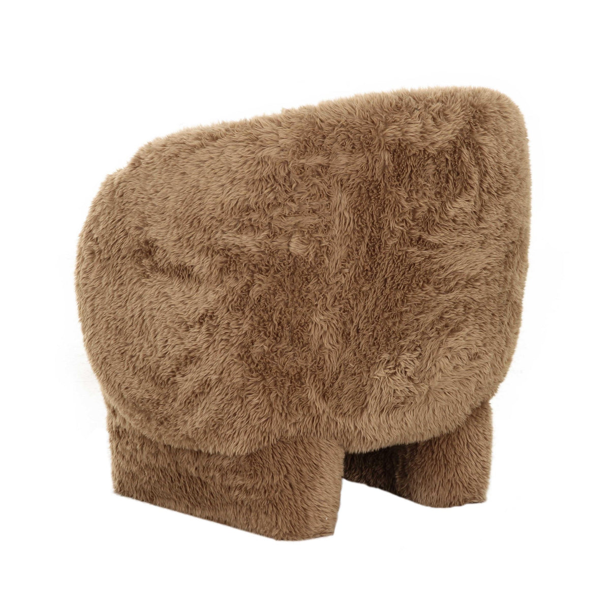 Kiki Dark Taupe Vegan Shearling Accent Chair | BeBoldFurniture