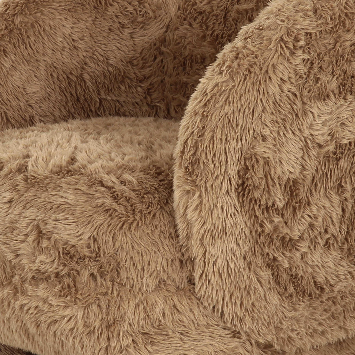 Kiki Dark Taupe Vegan Shearling Accent Chair | BeBoldFurniture