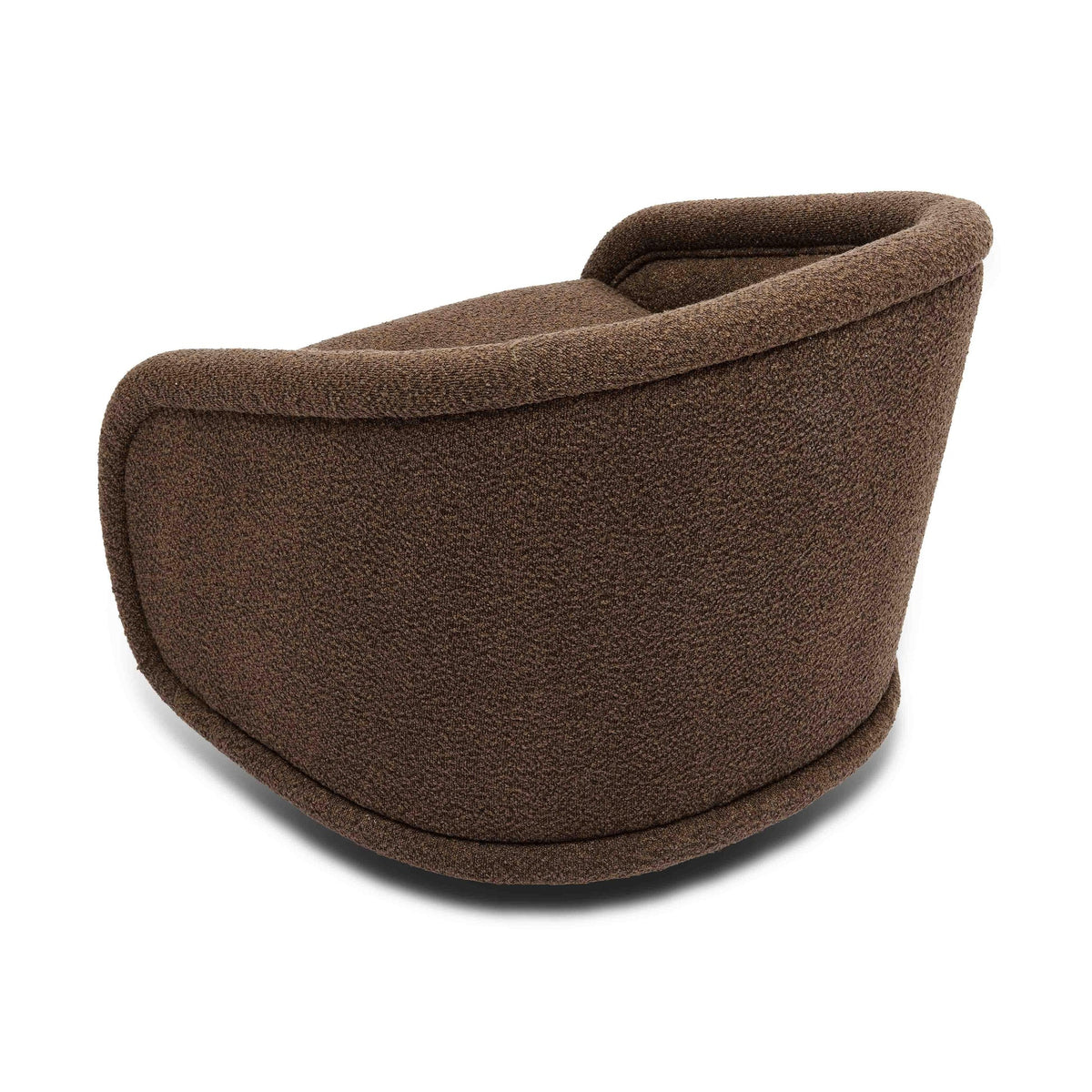 Rory Chocolate Brown Boucle Swivel Chair | BeBoldFurniture