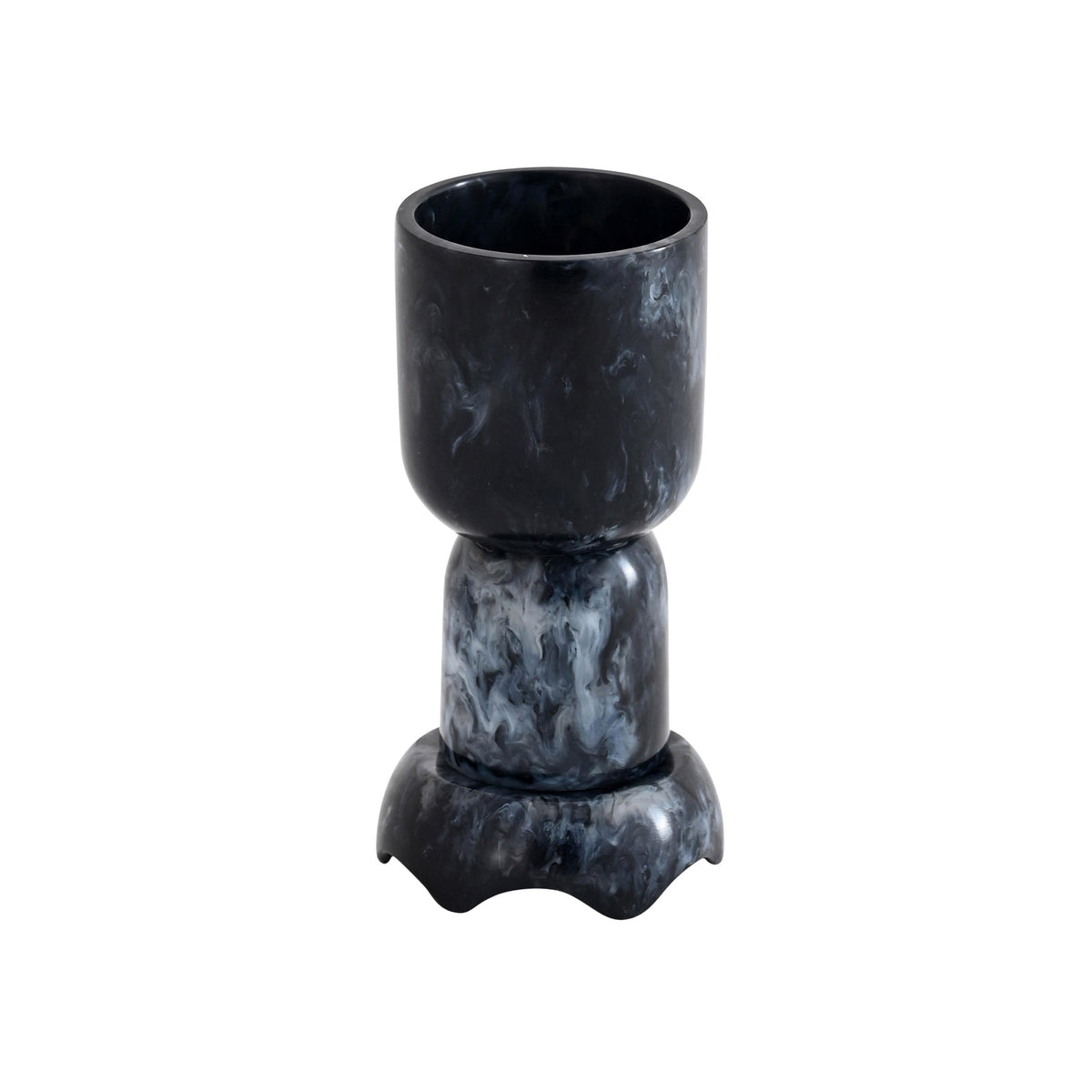 Platform Black Swirl Resin Kiddush Cup | BeBoldFurniture