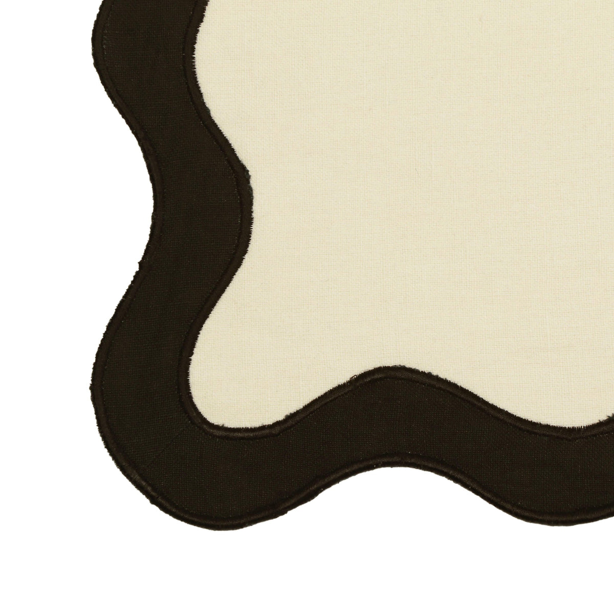 Wavy Challah Cover Cream & Black | BeBoldFurniture