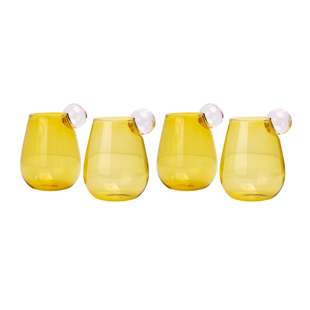 Boule Amber Water Glass - Set of 4 | BeBoldFurniture