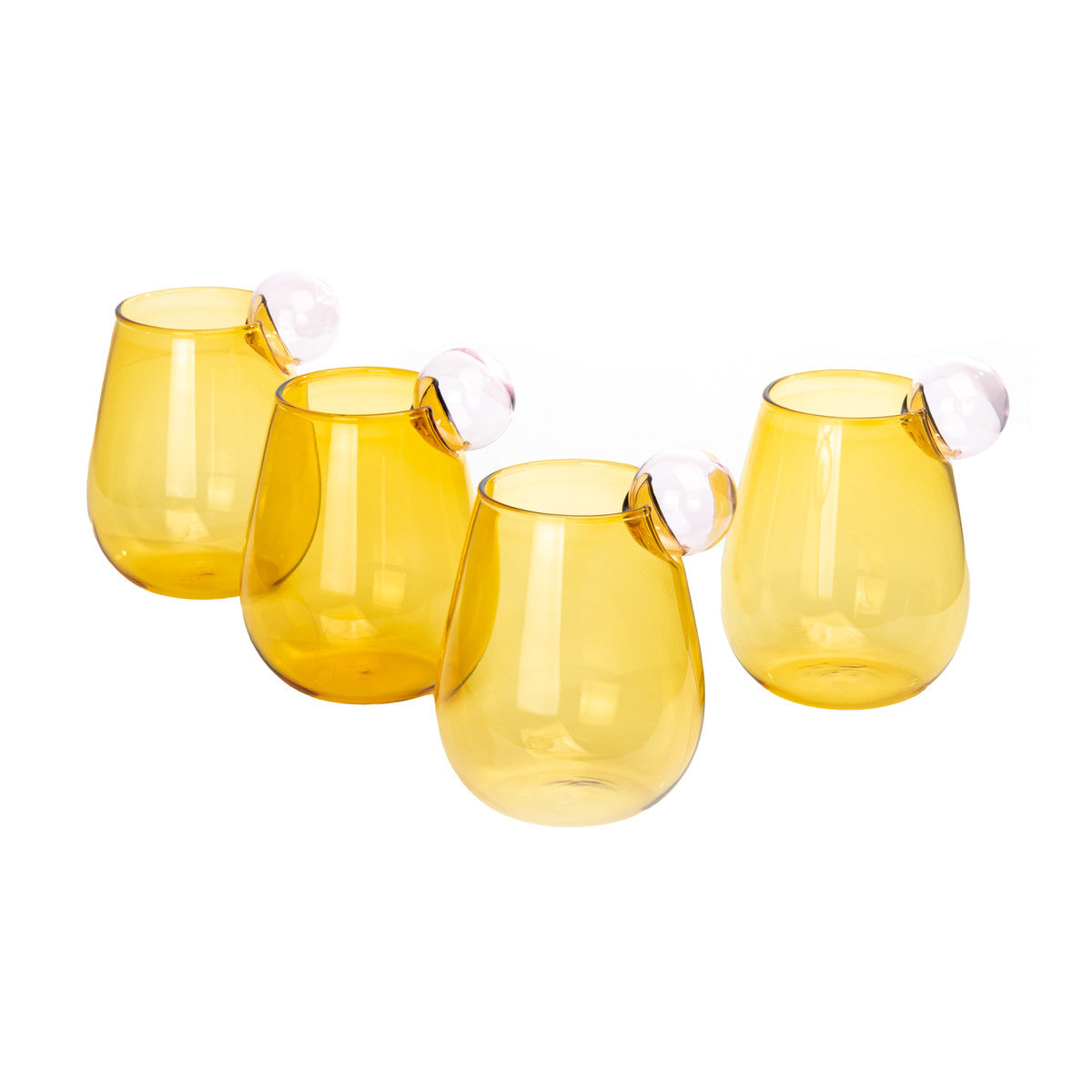 Boule Amber Water Glass - Set of 4 | BeBoldFurniture