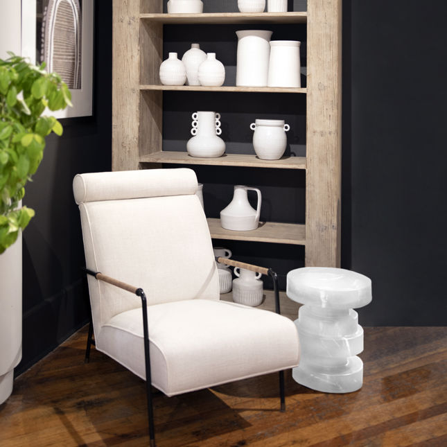 Ortiz Occasional Chair Cream | BeBoldFurniture