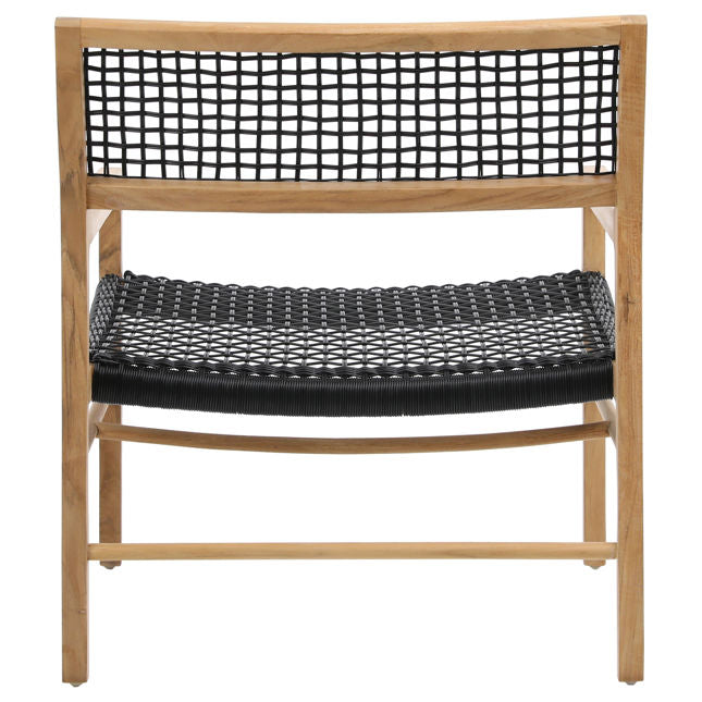 Chloe Outdoor Occasional Chair Black and Natural | BeBoldFurniture