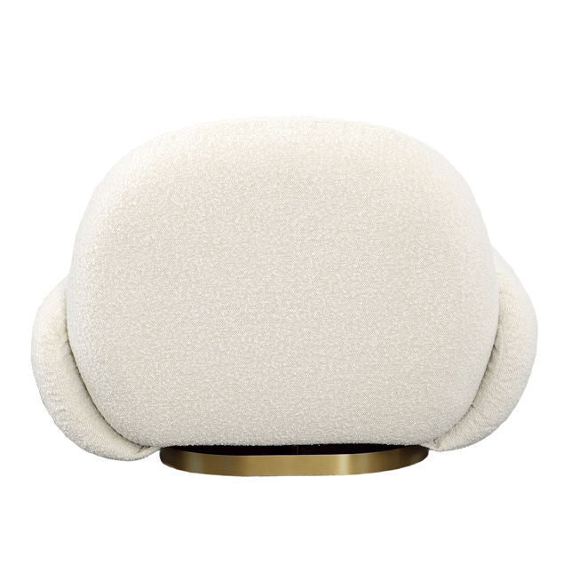 Kass Swivel Chair Cream | BeBoldFurniture