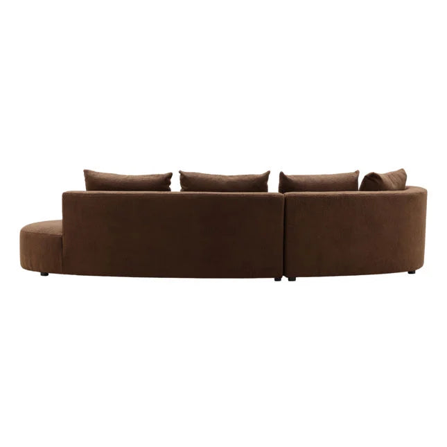 Sonia Sectional Left Side Chaise Brown | BeBoldFurniture