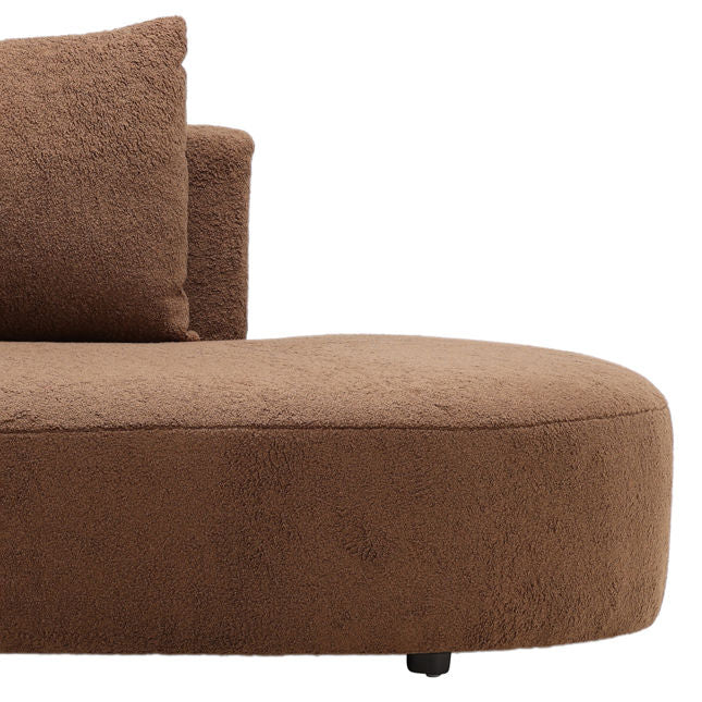 Sonia Sectional Left Side Chaise Brown | BeBoldFurniture