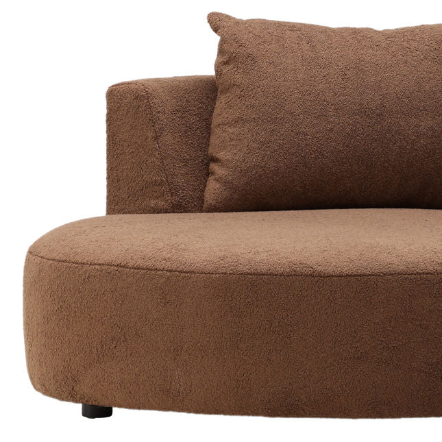 Sonia Sectional Left Side Chaise Brown | BeBoldFurniture