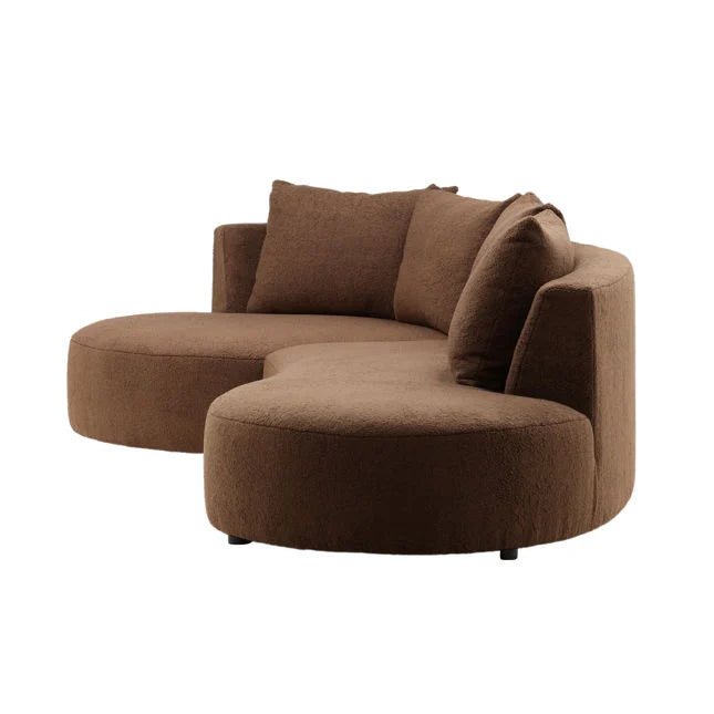 Sonia Sectional Left Side Chaise Brown | BeBoldFurniture