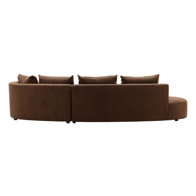 Sonia Sectional Right Side Chaise Brown | BeBoldFurniture