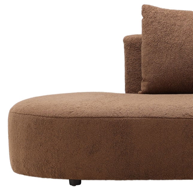 Sonia Sectional Right Side Chaise Brown | BeBoldFurniture