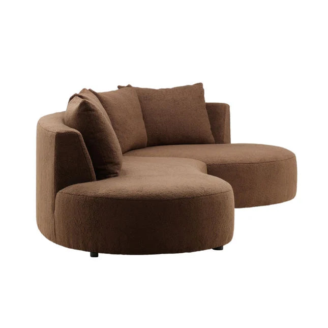 Sonia Sectional Right Side Chaise Brown | BeBoldFurniture