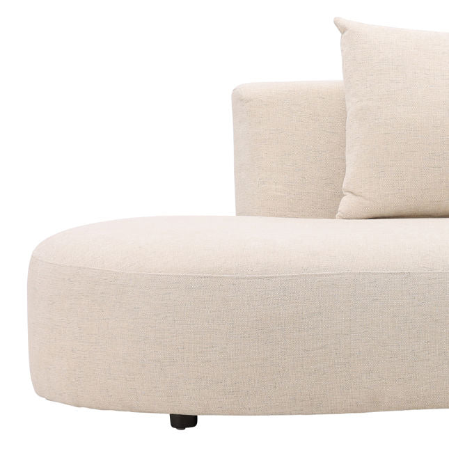 Sonia Sectional Right Side Chaise Cream | BeBoldFurniture