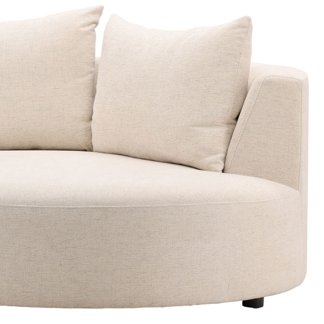 Sonia Sectional Right Side Chaise Cream | BeBoldFurniture