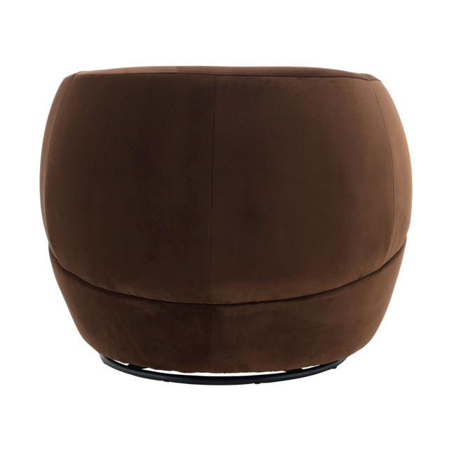 Parker Swivel Chair Hudson Chocolate | BeBoldFurniture