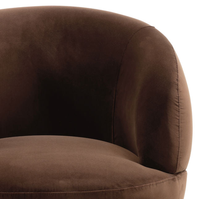 Parker Swivel Chair Hudson Chocolate | BeBoldFurniture