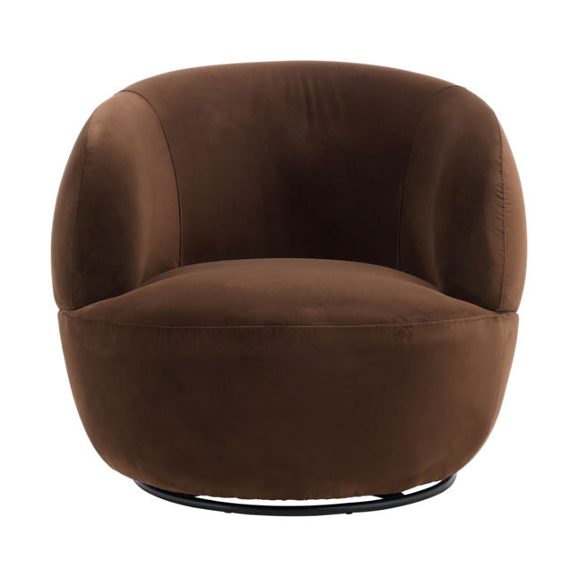 Parker Swivel Chair Hudson Chocolate | BeBoldFurniture