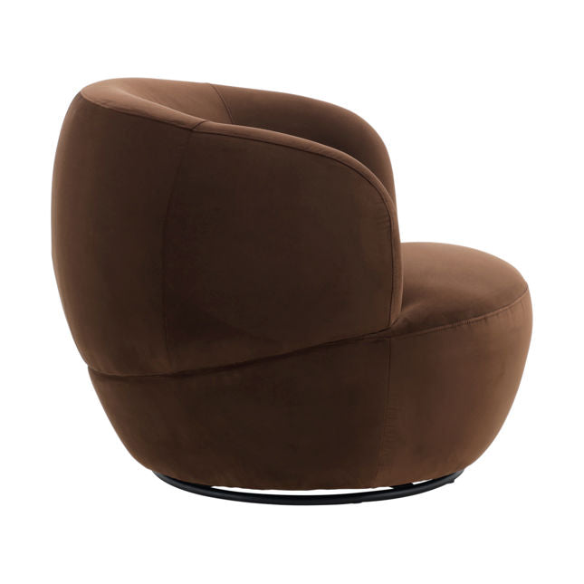 Parker Swivel Chair Hudson Chocolate | BeBoldFurniture