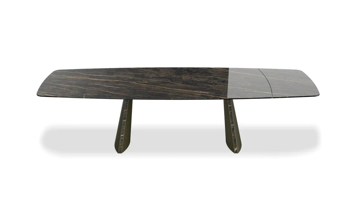 Ravello Double Extension Dining Table Hammered Top | BeBoldFurniture