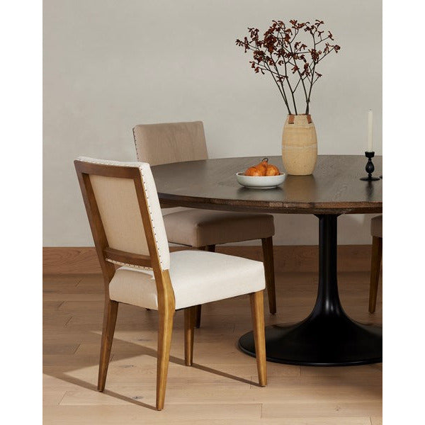 Kurt Dining Chair Dark Linen - Be Bold Furniture