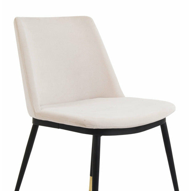 Evora Cream Velvet Chair - Silver Legs (Set of 2) - Be Bold Furniture