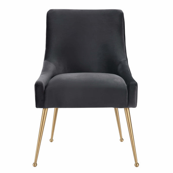 Beatrix Grey Velvet Side Chair - Be Bold Furniture