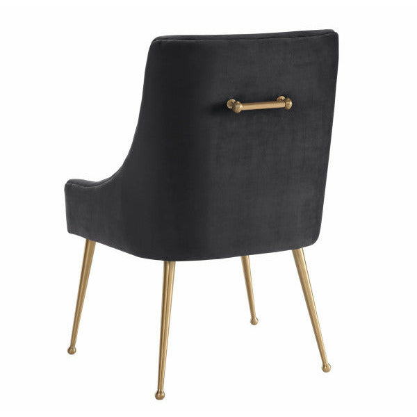 Beatrix Grey Velvet Side Chair - Be Bold Furniture